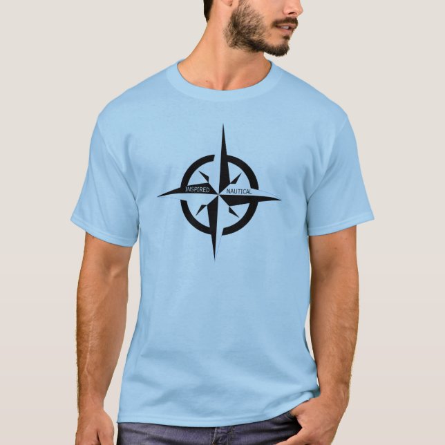 Camiseta de logotipo náutico inspirada (Frente)