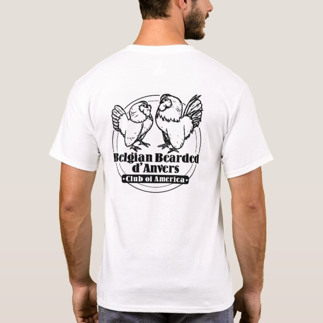 Camiseta de logotipo preto e branco (Verso)