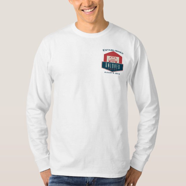 Camiseta de Longa Capa de Autos, Não Adorada (Frente)