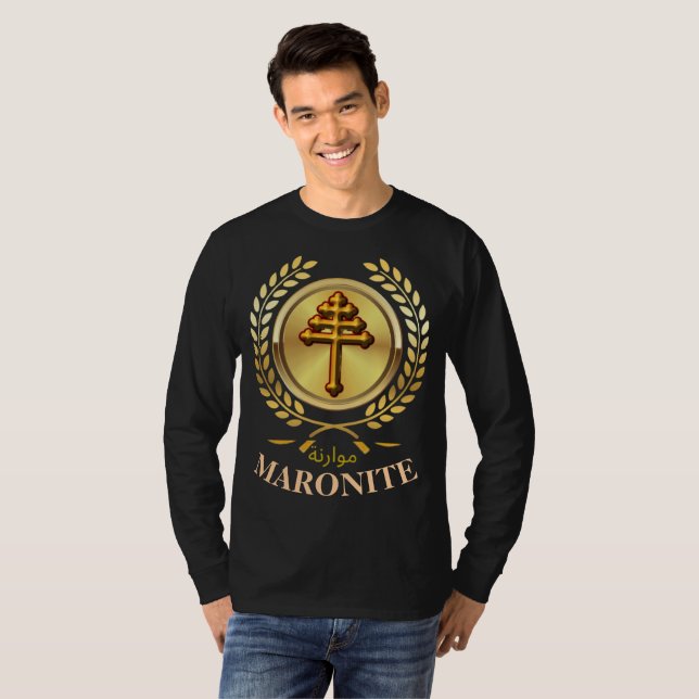 Camiseta de Longa Folga da Igreja Católica Maronit (Frente Completa)