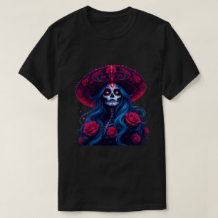 Camiseta De Los Muertos La Catrina Day of Dead Sugar