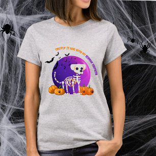 Camiseta de Lua Cheia de Halloween German shepherd