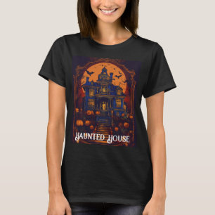 Camiseta de Lua de Vintage Harvest Hunted House