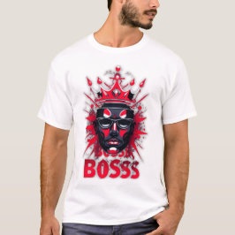 Camiseta de Luxo Vermelha e Preta Boss Energy