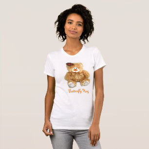 Camiseta de Mãe com Urso de Teddy e Abraço de Bo