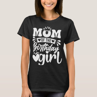 Camiseta de Mãe da Menina de Aniversário Blusa de