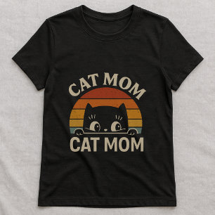 Camiseta de Mãe de Gato Divertida; Gráfico de Gato