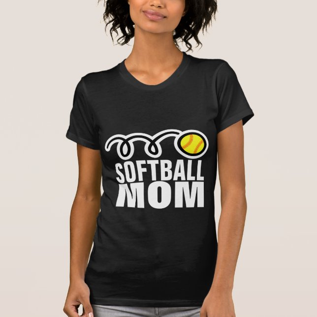 Camiseta de mãe de softball para mulheres (Frente)