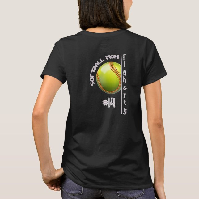 Camiseta de Mãe de Softbol (Verso)