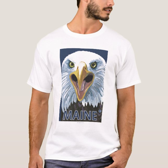 Camiseta De MaineEagle fim acima (Frente)