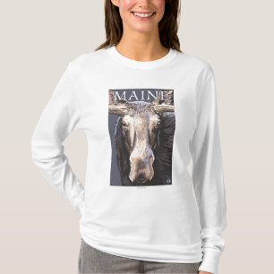 Camiseta De MaineMoose fim acima