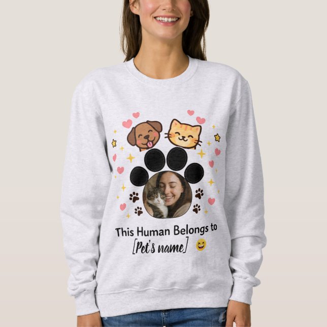 Camiseta de malha personalizada com foto e nome pa (Frente)