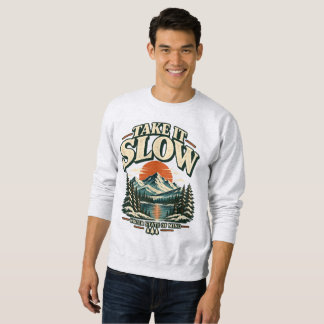 Camiseta de Malha Take It Slow Vintage Mountain Su
