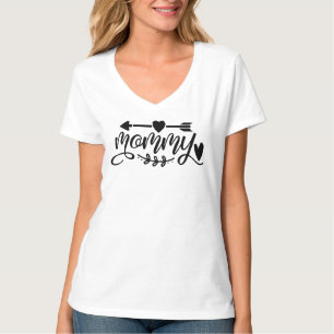 Camiseta de mamãe adorável com corações