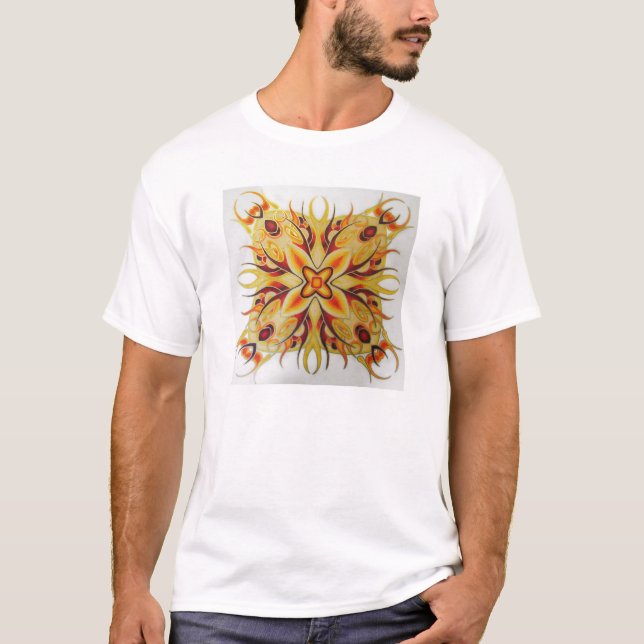 Camiseta De "mandala #1 Sun" por Aaron Brader (Frente)