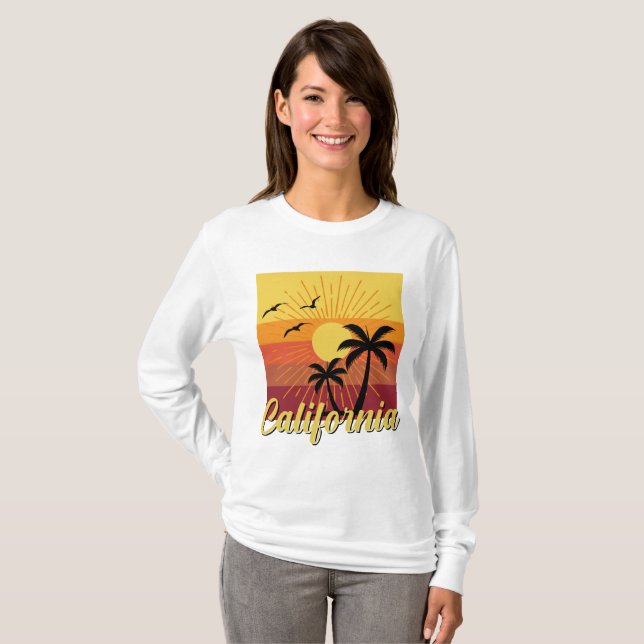 Camiseta de manga comprida básica - California Des (Frente Completa)