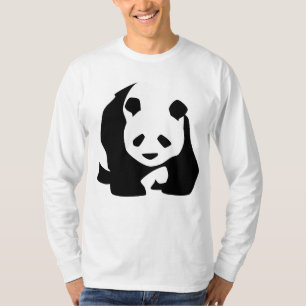 Camiseta de manga comprida do Grande Panda, de uso