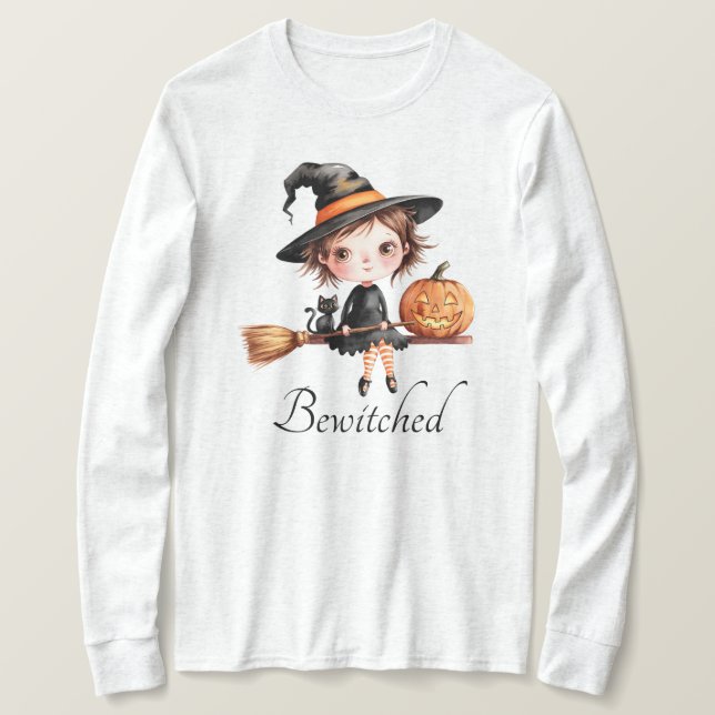 Camiseta de manga comprida do Halloween (Frente do Design)