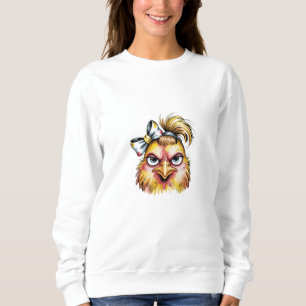 Camiseta de manga comprida floral óculos de sol ga