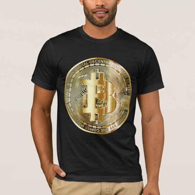 Camiseta de Manga Curta Bitcoin Bella+Canvas (Frente)