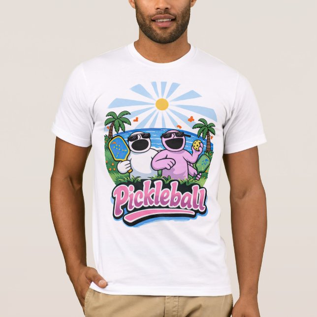 Camiseta de Manga Curta Jersey de Pickleball (Frente)
