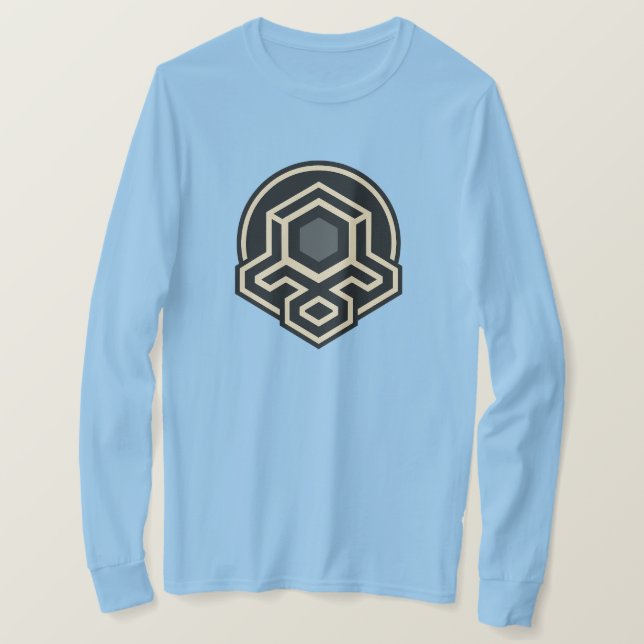 Camiseta de Manga Longa 3D Simétrica de Arte Avanç (Frente do Design)