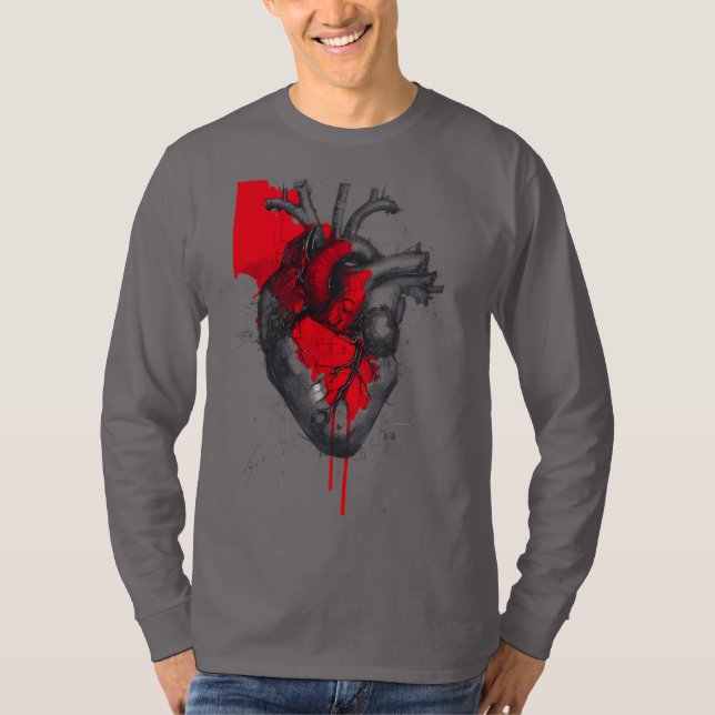 Camiseta de Manga Longa Anatomical Heart Trash Pol (Frente)