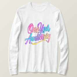 Camiseta de Manga Longa Aniversário de Um Ano