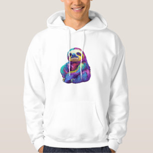 Camiseta de Manga Longa Arte de Preguiça Cor de Ar