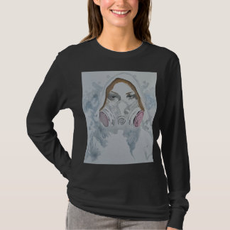 Camiseta de manga longa, arte não transparente