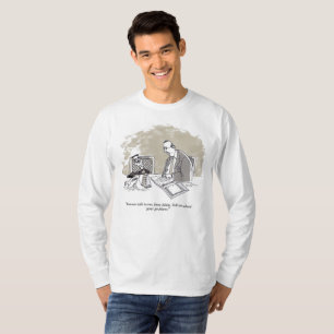 Camiseta de manga longa branca Emo Eddy