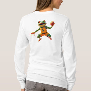 Camiseta de manga longa branca para mulheres Baske