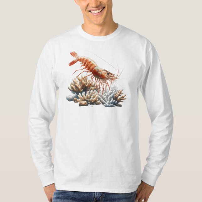 Camiseta de Manga Longa Camarão (Frente)