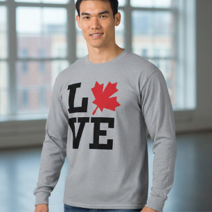 Camiseta de Manga Longa Canada Love Maple Leaf