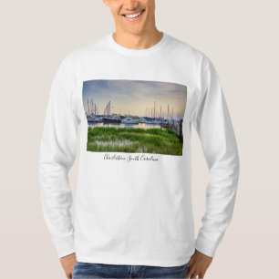 Camiseta de Manga Longa Charleston Harbor Boats Su