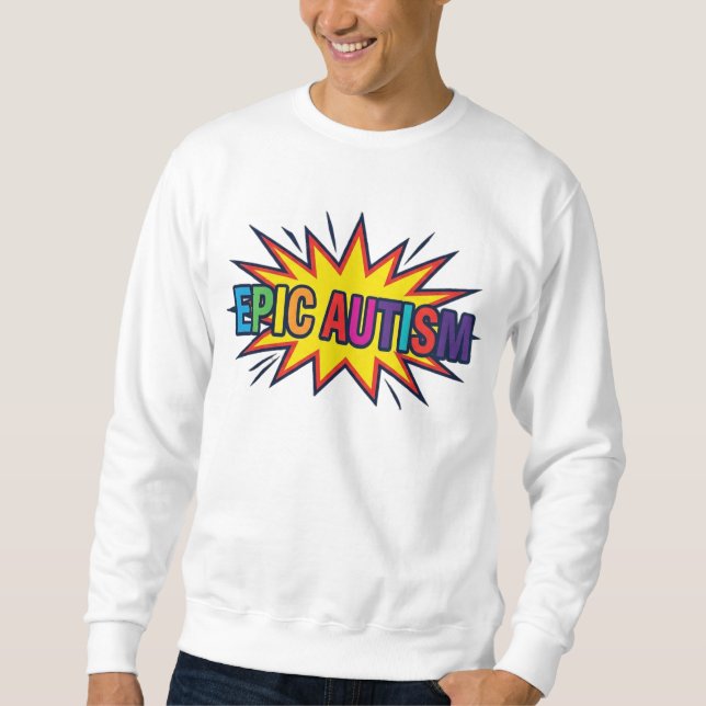 Camiseta de Manga Longa Colorida Arco-íris Autismo (Frente)