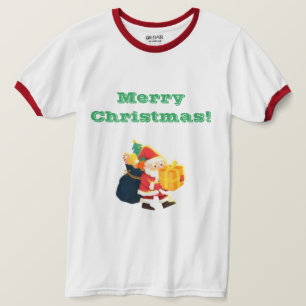 Camiseta de Manga Longa com Estampa Feliz Natal Br