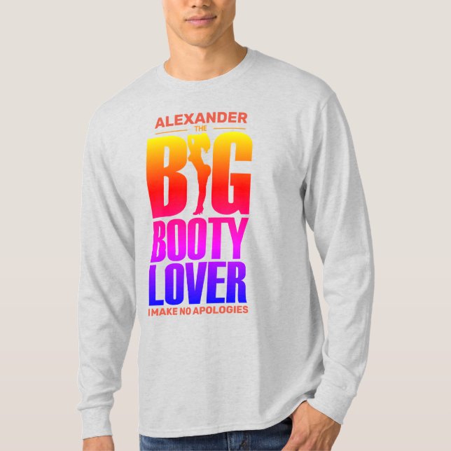 Camiseta de manga longa com texto em gradiente eng (Frente)