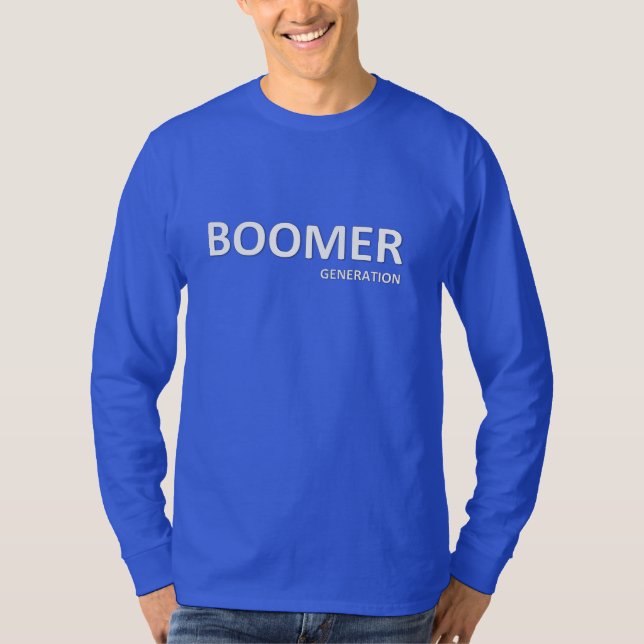 Camiseta de manga longa da geração BOOMER (Frente)