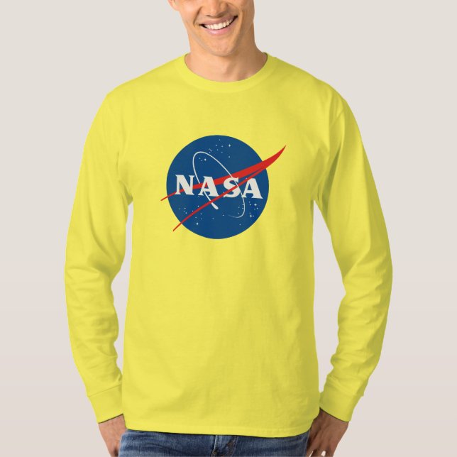 Camiseta de manga longa da NASA (Sun Yellow) (Frente)