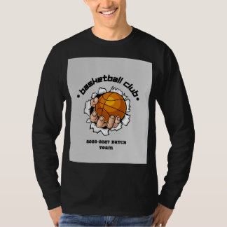 Camiseta de Manga Longa de Basquete para Adultos