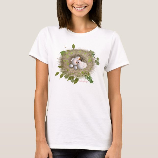 Camiseta de manga longa de jersey fina com ilustra (Frente)