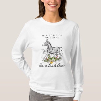 Camiseta de manga longa do amante de burro