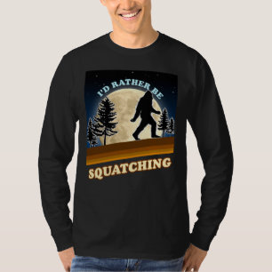Camiseta de manga longa Eu Preferiria Estar Procur