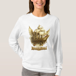 Camiseta de Manga Longa Fantasia de Nave Espacial