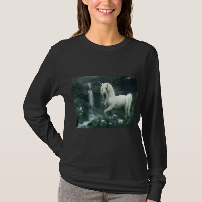 camiseta de manga longa feminina (Frente)