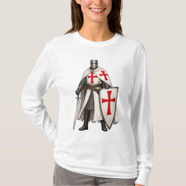 Camiseta de manga longa feminina Templar Knight Cr