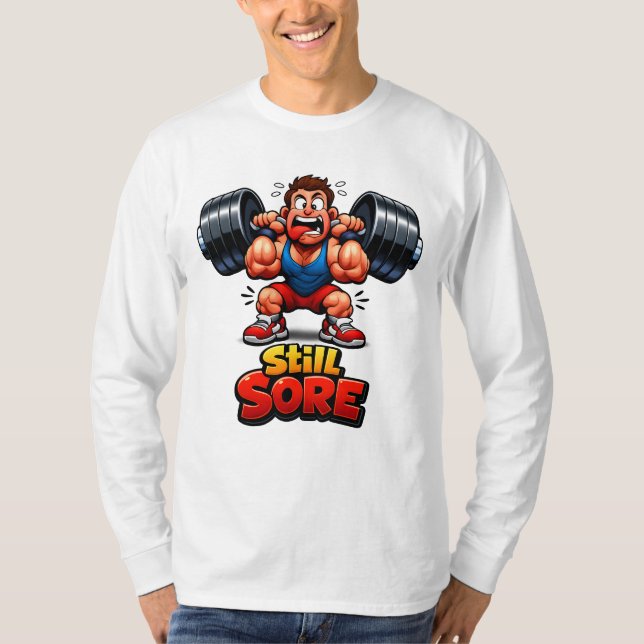 Camiseta de Manga Longa Funny Gym - Piada de Acade (Frente)