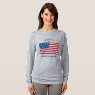 Camiseta de manga longa "God Bless The USA" para m