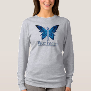Camiseta de manga longa Hanes Nano feminina Blue F